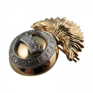 3D Gold Sliver Princess Crown Cap Badge