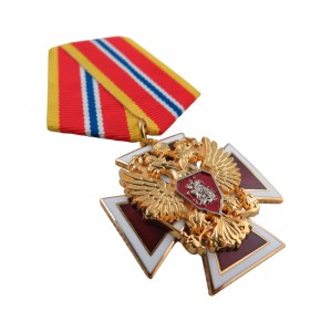 Professional China Souvenir Gold Logo Metal Military Award Medals