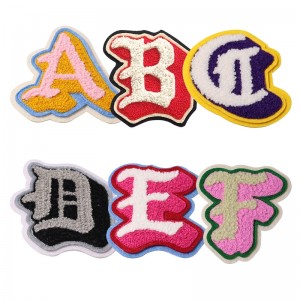 Europe style for Varsity Patches -
 Colorful Alphabet A To Z Letters Chenille Embroidery Patch For Cloth – Happy Gift