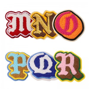 Colorful Alphabet A To Z Letters Chenille Embroidery Patch For Cloth