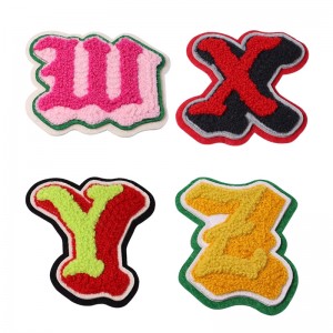 Factory wholesale Big Smiley Face Sewn on Designer Patches Chenille Patches