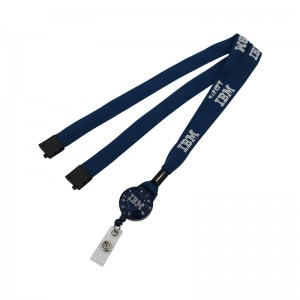 Custom Logo Polyester Woven Printed With Hook Lanyard