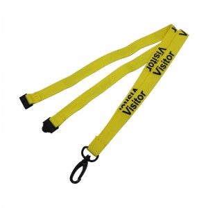 Good Quality Id Lanyard -
 Custom Logo Polyester Woven Printed With Hook Lanyard – Happy Gift