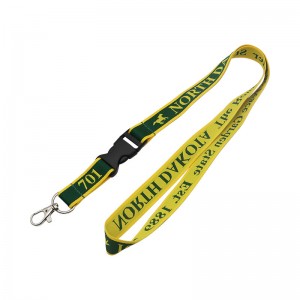 Custom Logo Polyester Woven Printed With Hook Lanyard