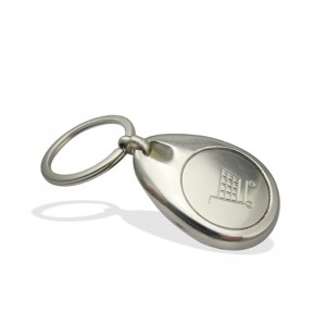 Custom Logo Shopping Trolley Token Coin Keychain