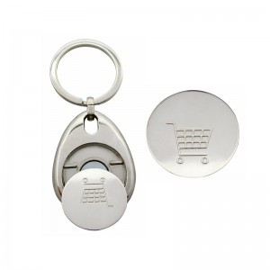 Custom Logo Shopping Trolley Token Coin Keychain