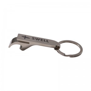 Customized Laser Logo Metal Beer Keychain Opener