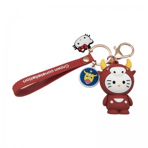 Factory Cheap Hot Lapel Brooch -
 Famous Hello Kitty Full 3D Soft PVC Keychain – Happy Gift