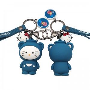 Famous Hello Kitty Full 3D Soft PVC Keychain