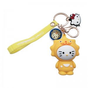 Famous Hello Kitty Full 3D Soft PVC Keychain