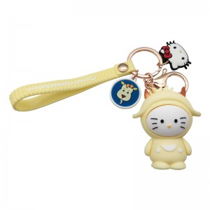 Famous Hello Kitty Full 3D Soft PVC Keychain