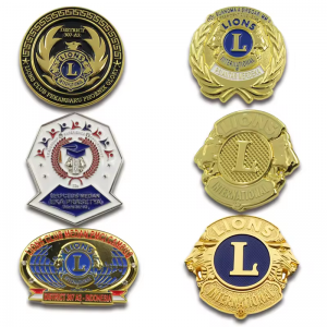 OEM Design Metal Flag Lion Club Pin Badge