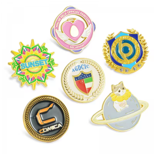 Factory Low MOQ Round Shape Country Badges