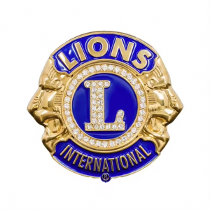 OEM Design Metal Flag Lion Club Pin Badge