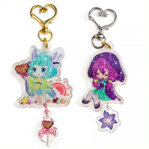 Custom Anime Character Kawaii Plastic Acrylic Printed Keychain