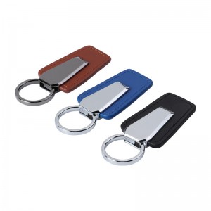 Promotional Gifts Leather Keychain With Laser Logo