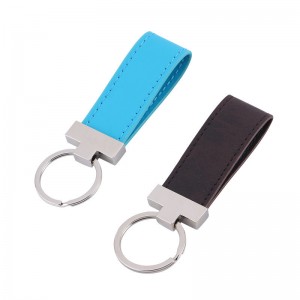 Promotional Gifts Leather Keychain With Laser Logo