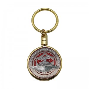 Bronze Soft Enamel Challenge Coin Key Ring