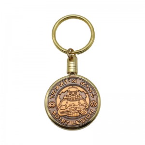 Bronze Soft Enamel Challenge Coin Key Ring