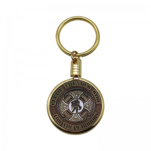 Bronze Soft Enamel Challenge Coin Key Ring