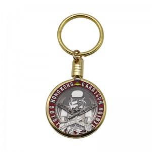 8 Year Exporter Loop Keychain -
 Bronze Soft Enamel Challenge Coin Key Ring – Happy Gift