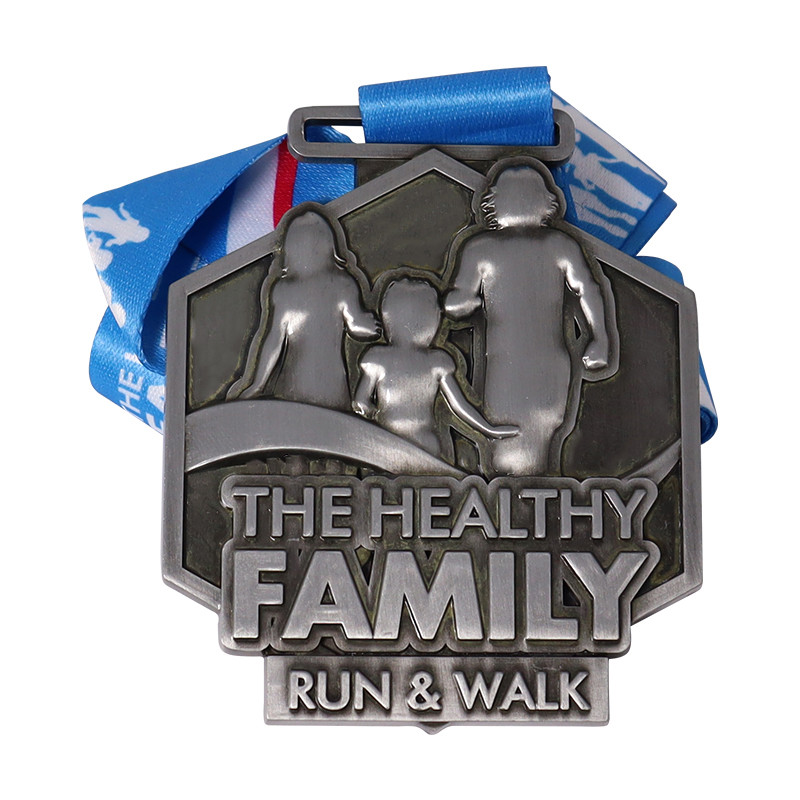 Excellent quality Virtual 5k With Medals -
 Family Run And Walk Metal Medal Without Coloring – Happy Gift