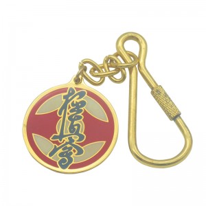 Custom Shape Bronze Carabiner Metal Keychain