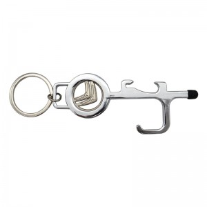 Customized Shape Laser Logo Multifunction Tool Keychains