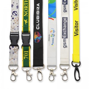 Custom Nylon Polyester Keychain Safety Lanyard With Logo