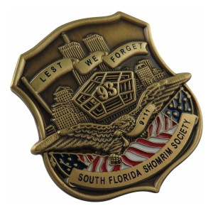 Bronze 3D Design US Security Badge Enamel Pins