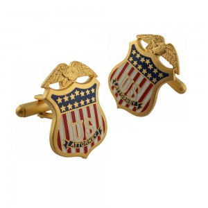 Professional Custom Army Metal Soft Enamel Cufflinks