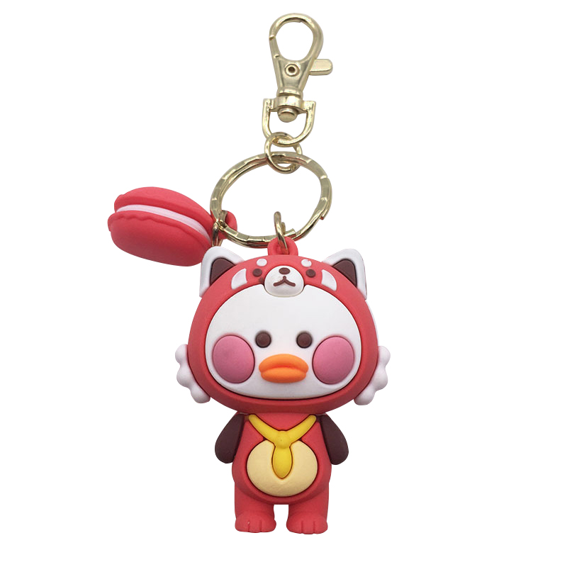 Custom Cartoon Character Kid Keyring Toy Rubber...