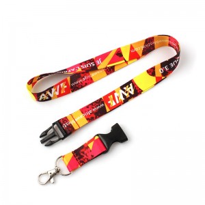 Custom Polyester Lanyards Full Color Printing Neck Straps with Logo