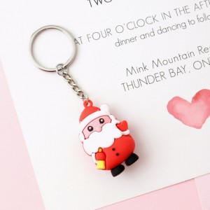 Custom Soft PVC 2D/3D Christmas Snowman Tree Rubber Keychains Keyring With Your Logo