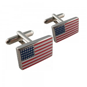 Flag Design Fashion High Quality Copper National Emblem Cufflinks For Men