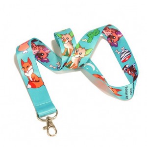 Custom Polyester Lanyards Full Color Printing Neck Straps with Logo