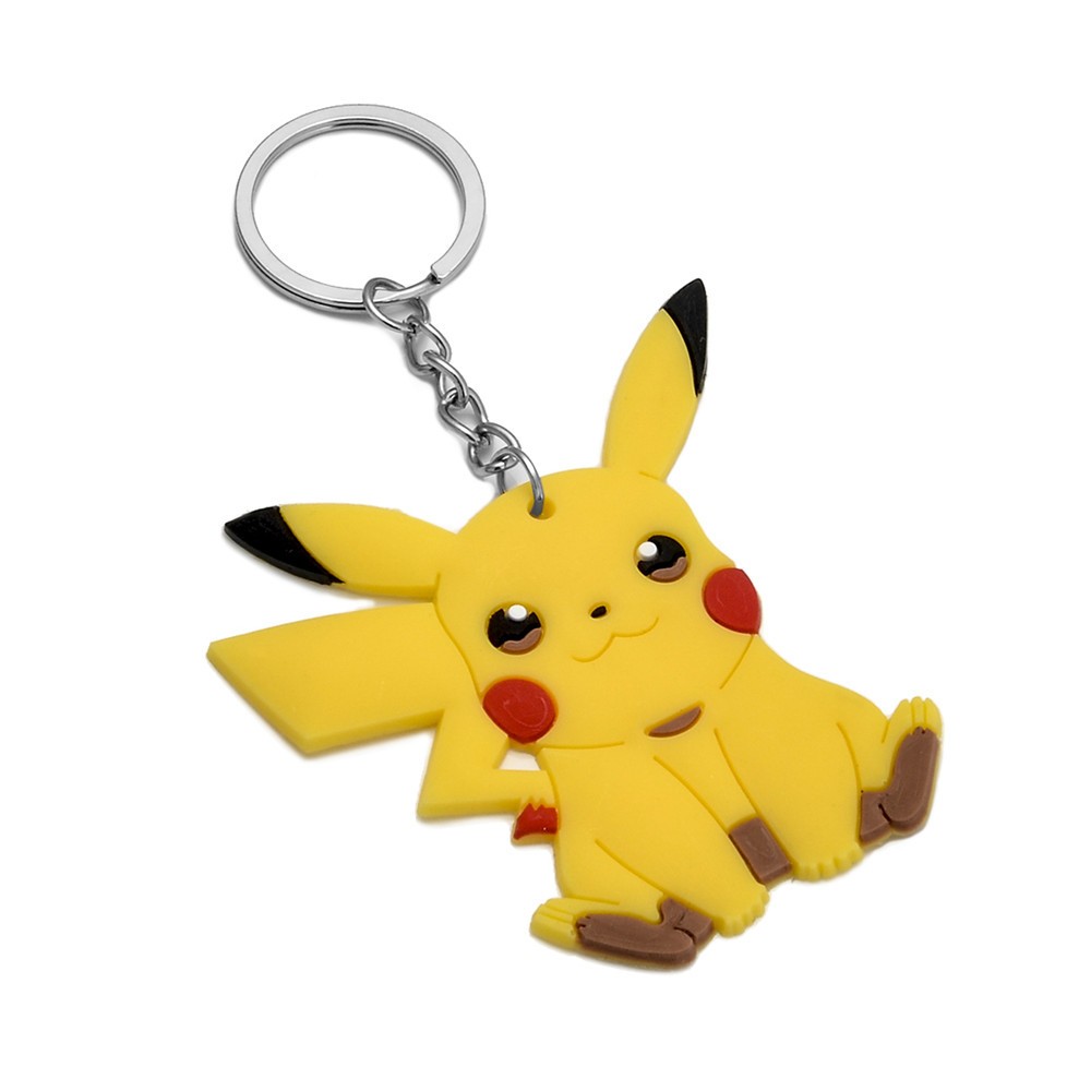 Cute two-side Soft PVC Rubber Key Chains Cartoo...